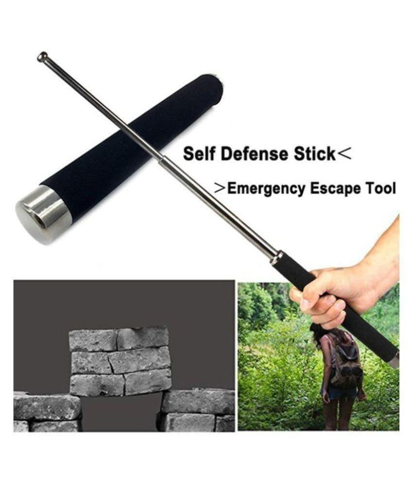 Self Defense Stick | Extendable Telescopic Steel Safety Baton | Retractable Hand Pointer (Pack of 1)