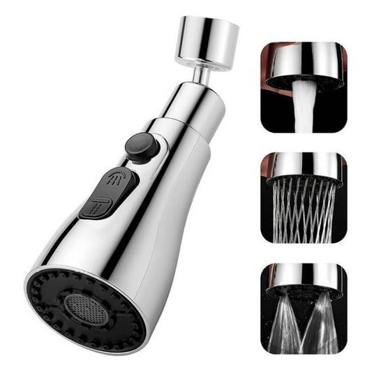 Rotatable Faucet Aerator Diffuser Filter Shower Nozzle Adapter 3 Function Pillar Tap Faucet (Single Handle Installation Type)