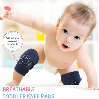 2 Pair Baby Knee Pads for Crawling | Anti-Slip Safety Knee Protectors for Infants