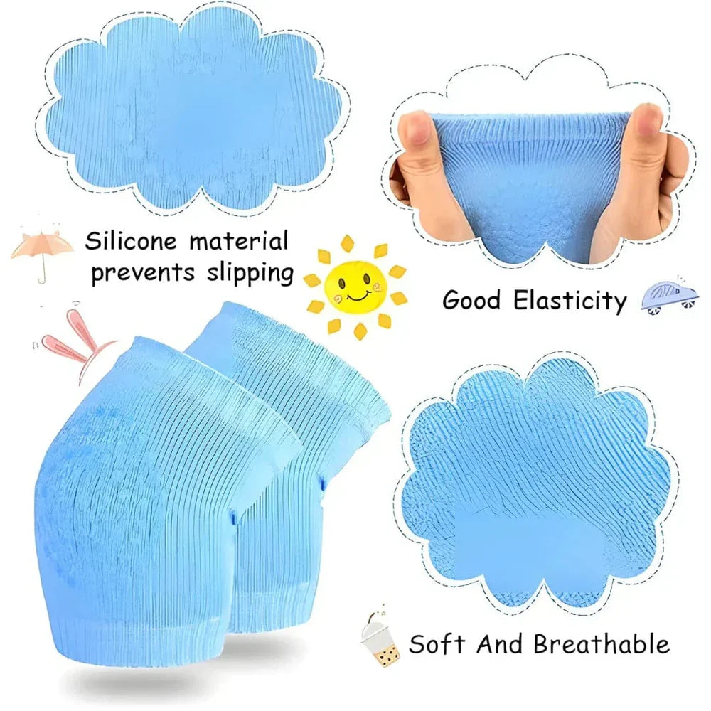 2 Pair Baby Knee Pads for Crawling | Anti-Slip Safety Knee Protectors for Infants