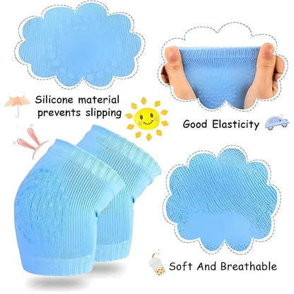 2 Pair Baby Knee Pads for Crawling | Anti-Slip Safety Knee Protectors for Infants