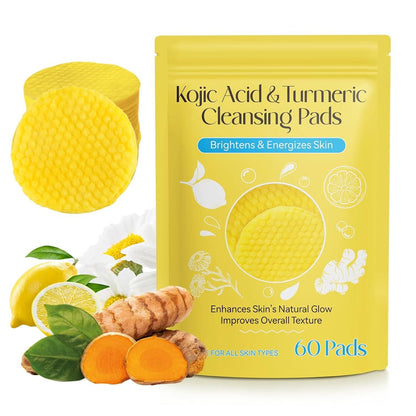 GlowWipe™ - Turmeric & Kojic Acid Cleansing Pads (60 Pads)