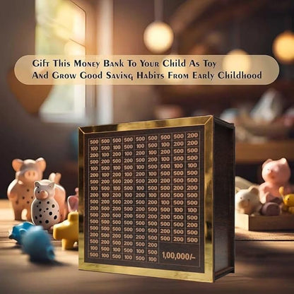 Vaultique™ ₹1 Lakh Savings Challenge Piggy Bank