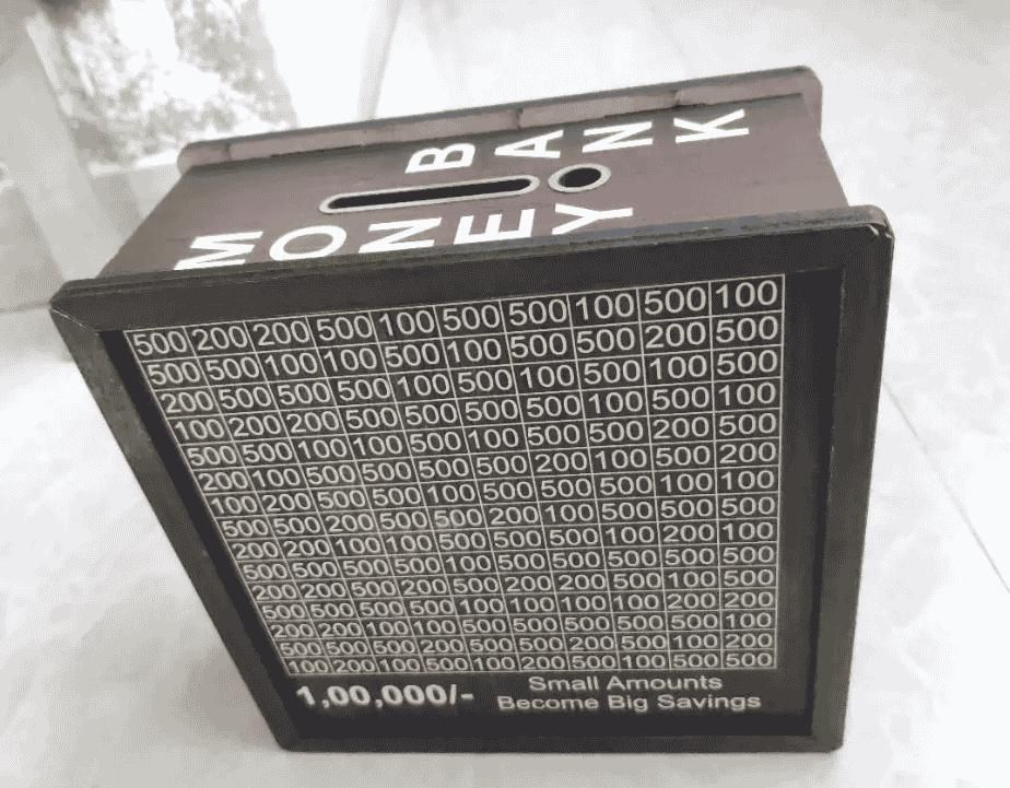 Vaultique™ ₹1 Lakh Savings Challenge Piggy Bank