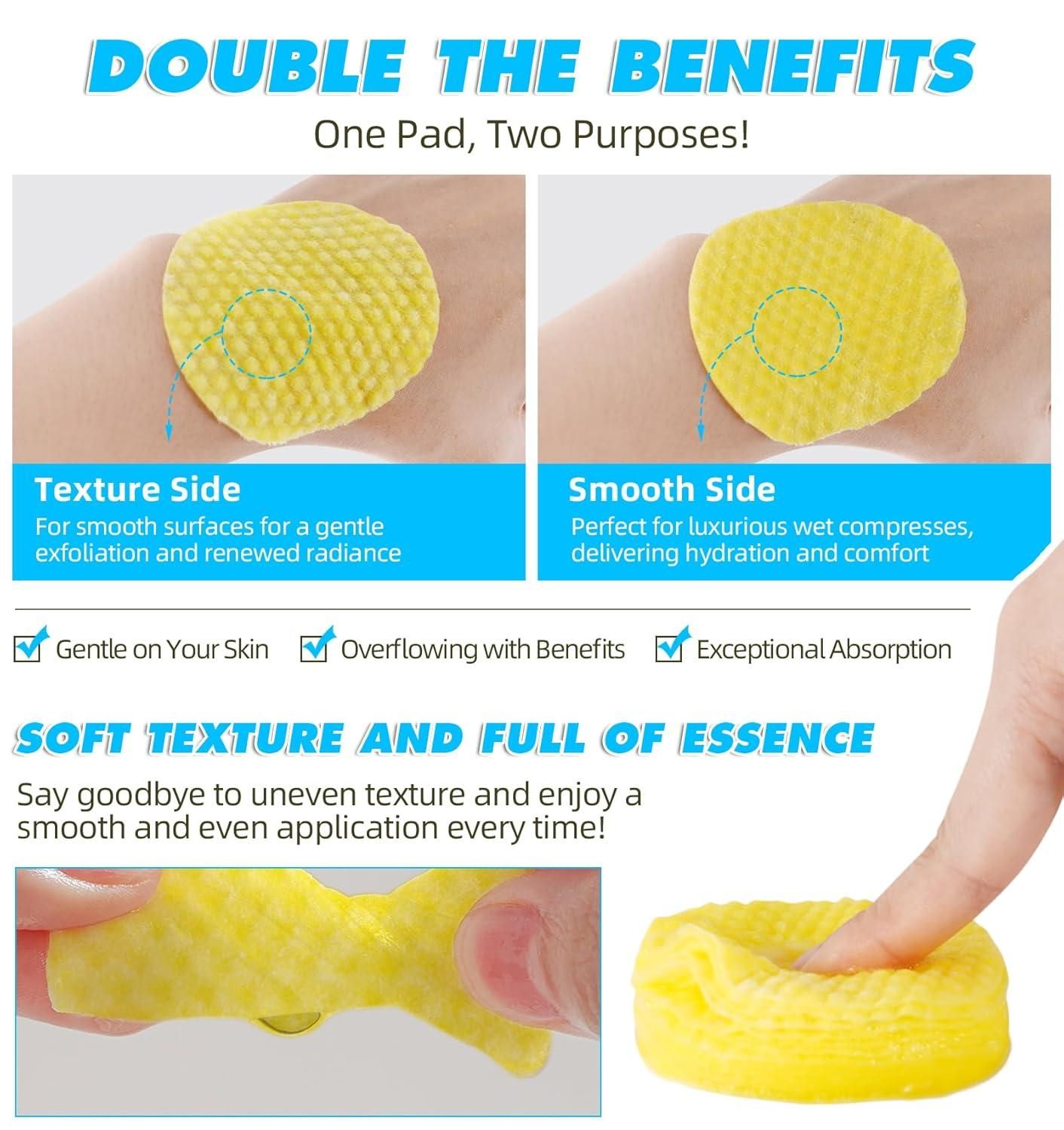 GlowWipe™ - Turmeric & Kojic Acid Cleansing Pads (60 Pads)