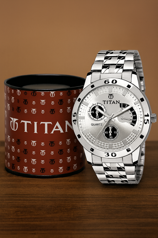 Analog Stylish Watch for Men – Unique Design with Premium Finish (Grey Metal)