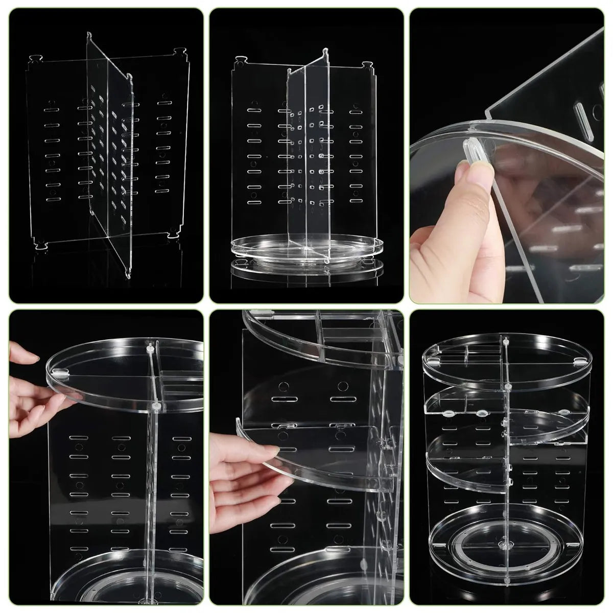 Cosmetic Adjustable 360° Rotating Makeup Storage Organizer