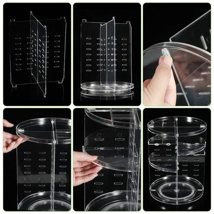 Cosmetic Adjustable 360° Rotating Makeup Storage Organizer