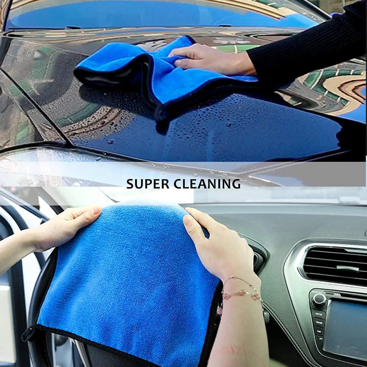 Microfiber Car Cleaning Towel Cloth Super Soft 800 GSM Microfiber Cloth for Car