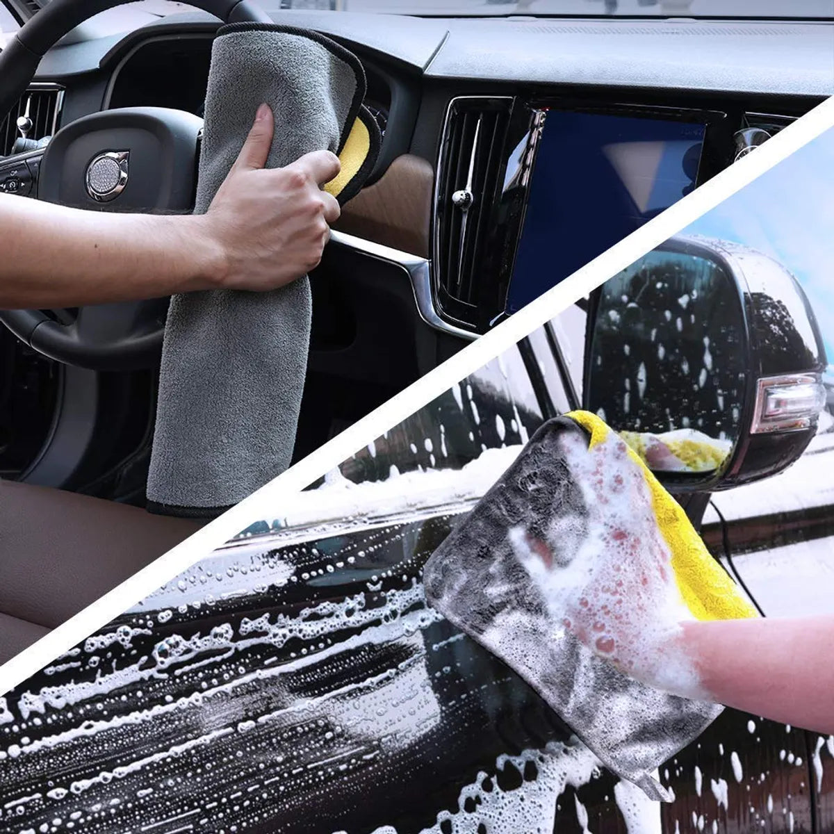 Microfiber Car Cleaning Towel Cloth Super Soft 800 GSM Microfiber Cloth for Car