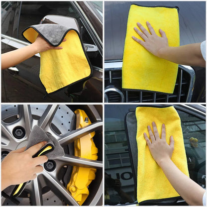 Combo- 1 Microfiber Car Cleaning Cloth & 1 Brass Nozzle for Cleaning Vehicle, Stairs, Wall etc