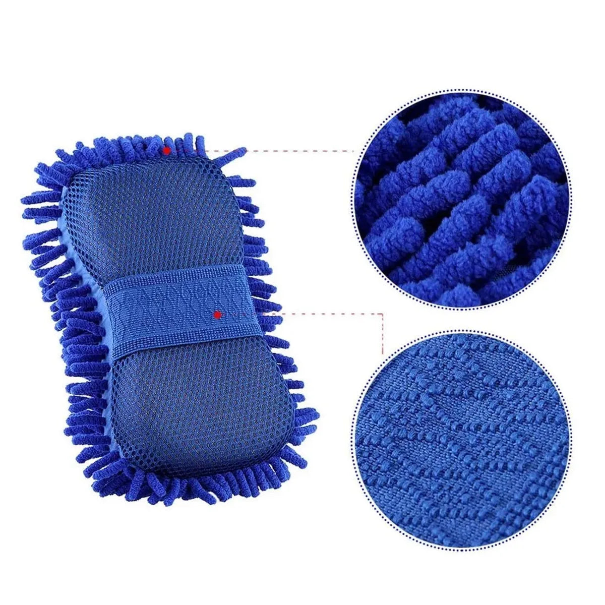 Multipurpose Microfiber Car Cleaning Sponge/Brush (Pack of 1)