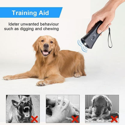 Ultrasonic Dog Chaser | Anti-Dog Attack Safety Device with Flashlight (125dB Sound Pulse)