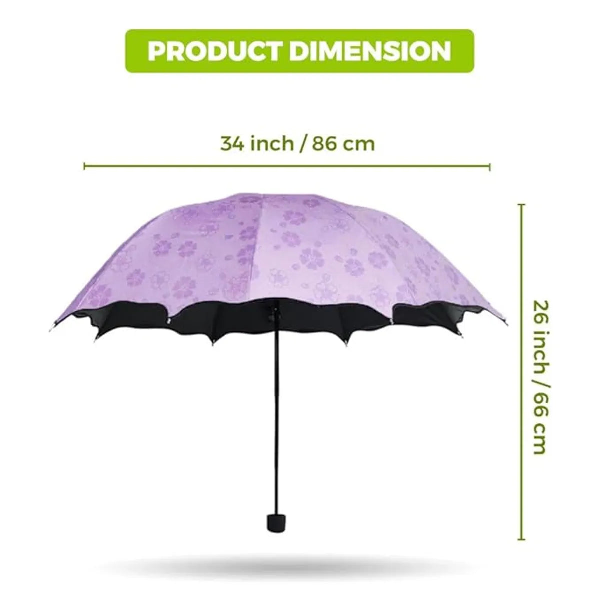 Magic Umbrella with Cover, Compact Travelling Umbrella, Polyester & UV Protection Fabric