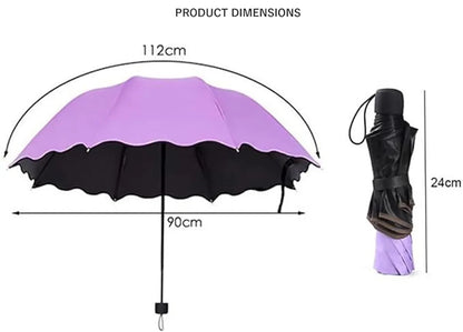 Magic Umbrella with Cover, Compact Travelling Umbrella, Polyester & UV Protection Fabric