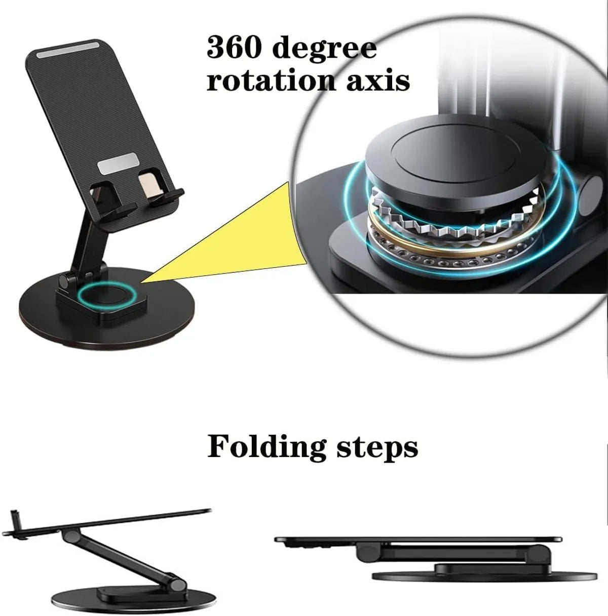 Mobile Stand 360° Rotation Height and Angle Adjustable