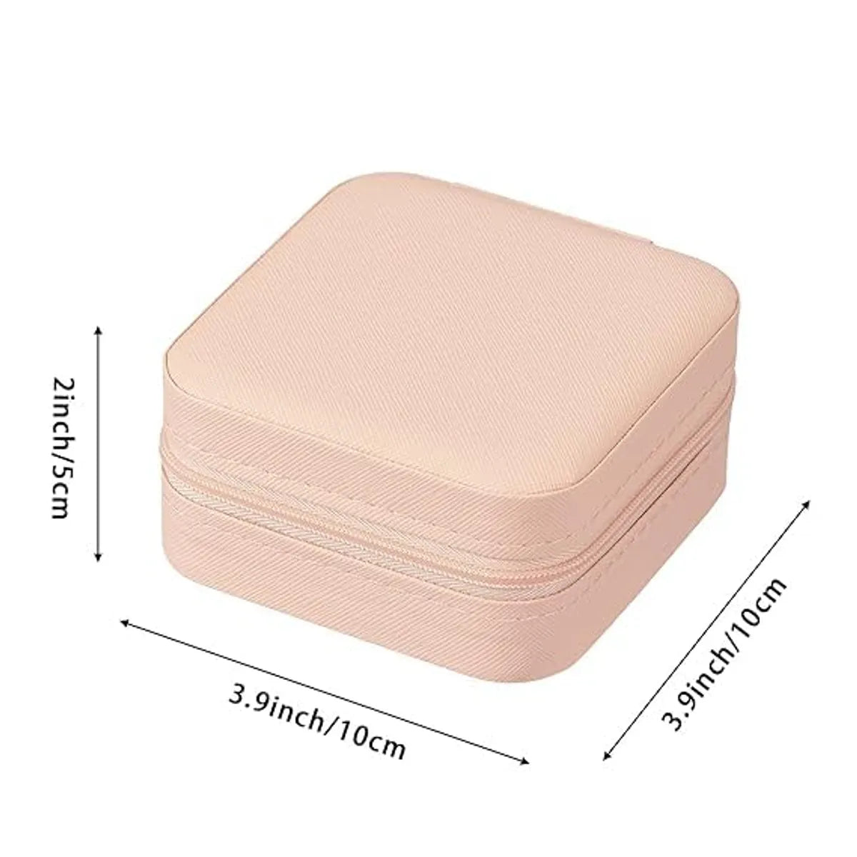 Mini Jewellery Organizer PU Leather with Zipper Portable Storage Box